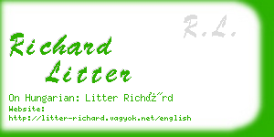 richard litter business card